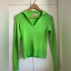 Women's Green Ribbed JJXX Sweater